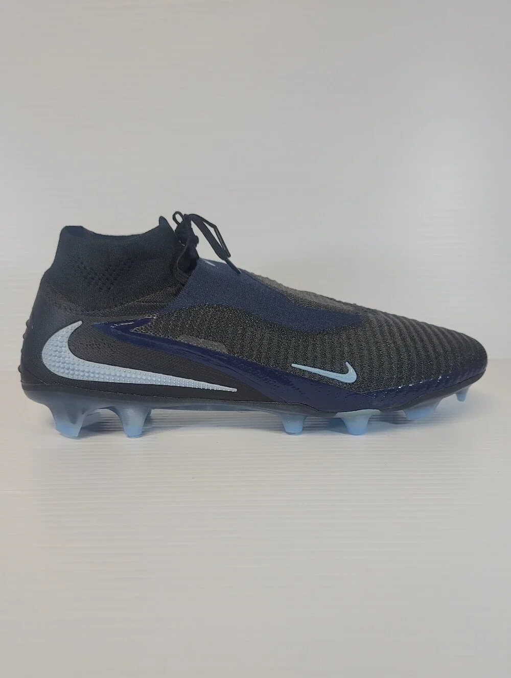 NEW Sz 12 Nike Phantom 6 High Elite Shadow Pack FG Cleats Black Blue HJ2147-003